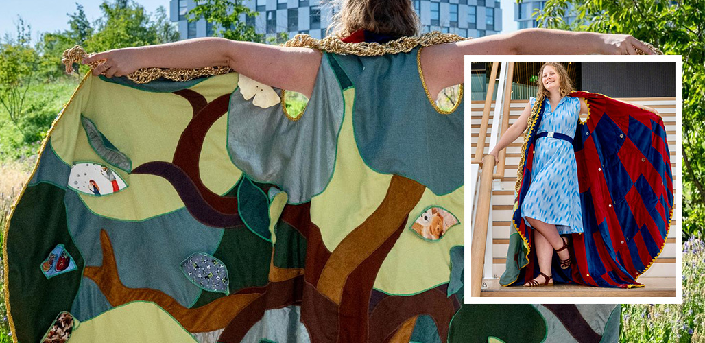 Fotograaf Robert Steenbergen, DNA cape gedragen door Nikki Steenbergen, ontwerpster