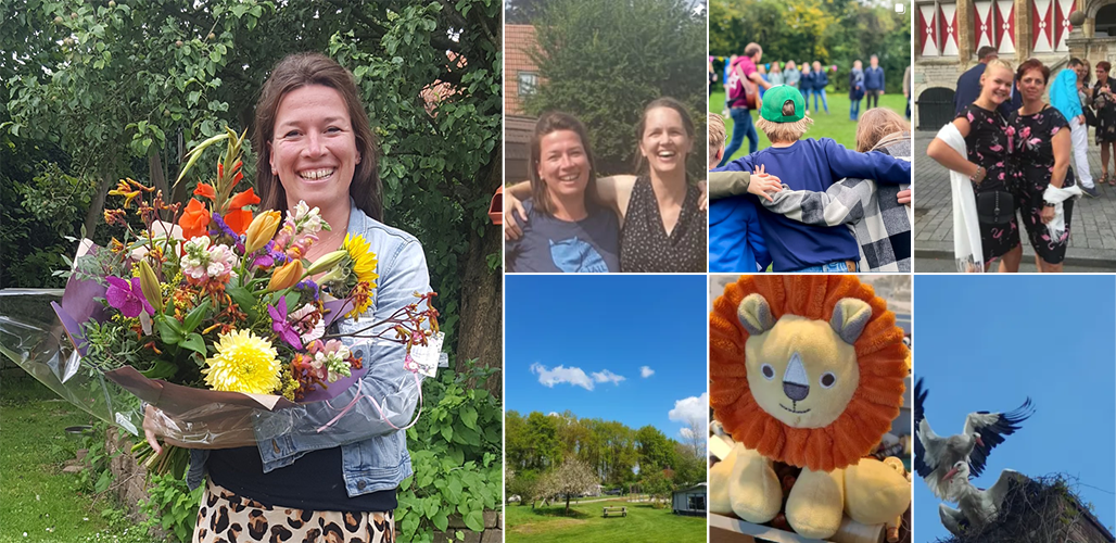 Klaartje en sfeerimpressie van verhalen die gedeeld worden op het platform Pleegzorg en meer. 