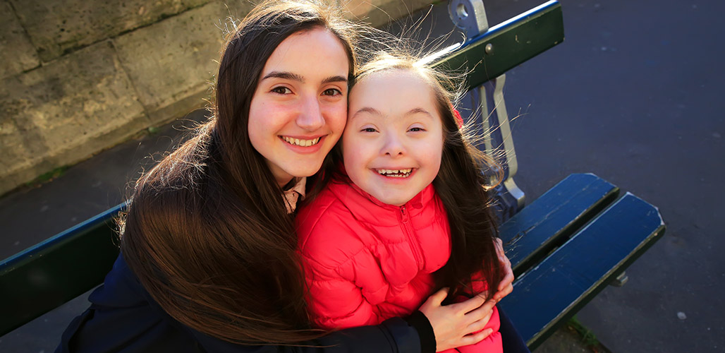 Moeder met gehandicapte dochter